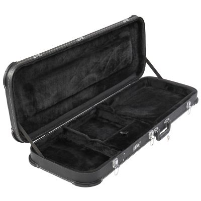 PVC Square  Angle Black Electric Guitar Leather Box